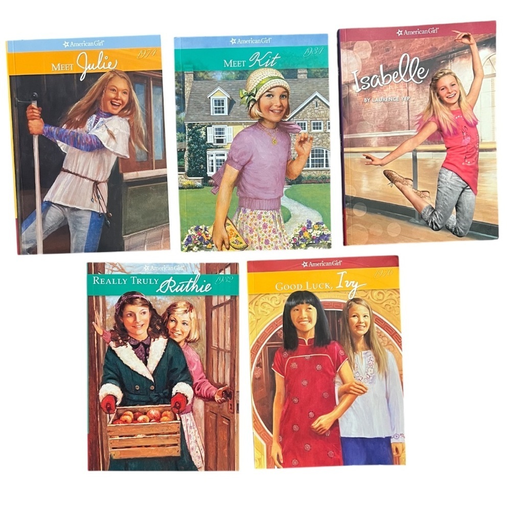 Lot of 5 American Girl Paperback Books Meet Kit Meet Julia Ivy Ruthie Isabelle